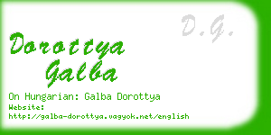 dorottya galba business card